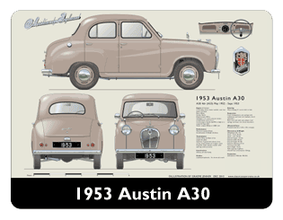 Austin A30 4 door saloon 1953 version Mouse Mat